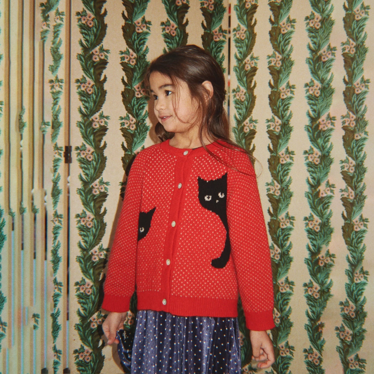 Konges Sløjd-Belou Cardigan Cat Rouge