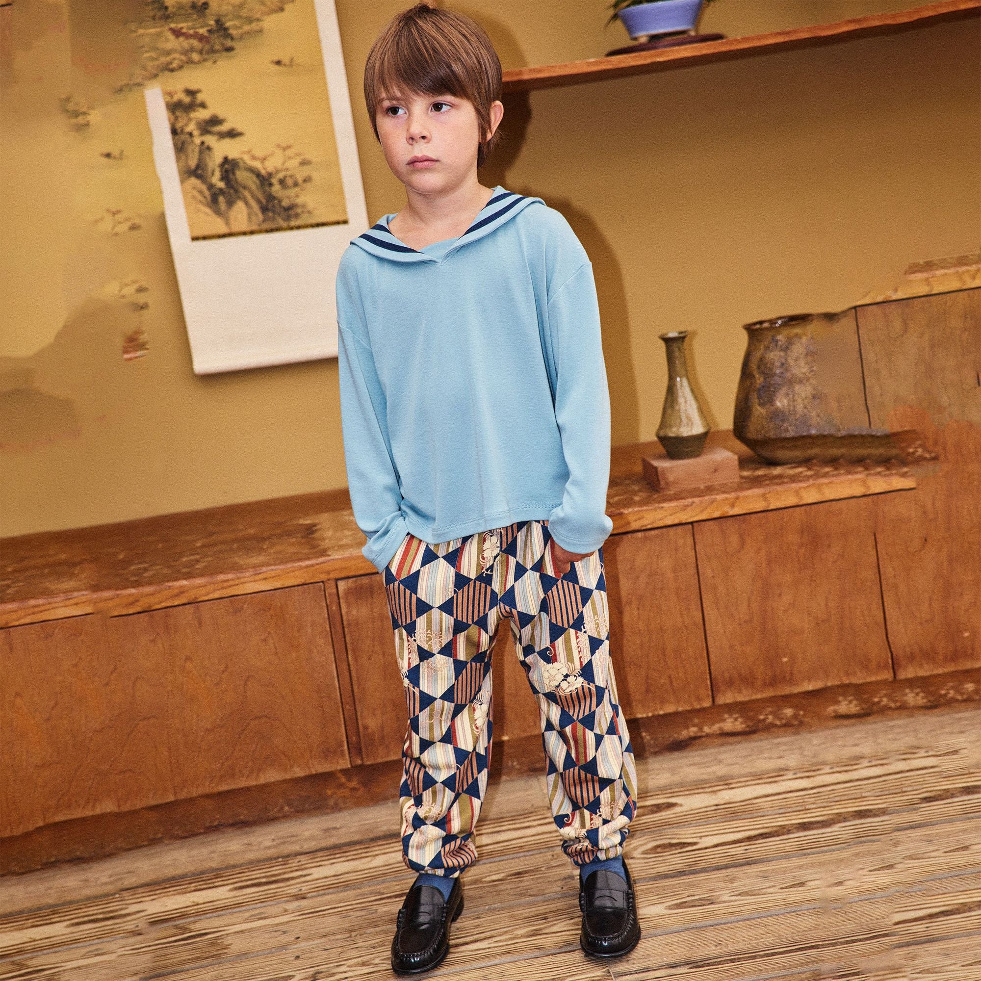Misha & Puff-Kids Sailor Top Onsen