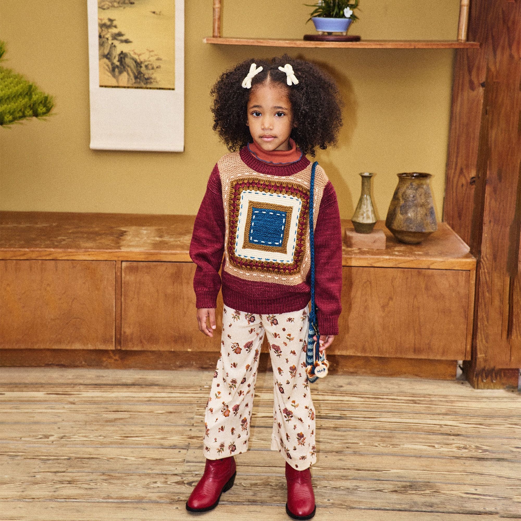Misha & Puff-Running Stitch Sweater Cambridge