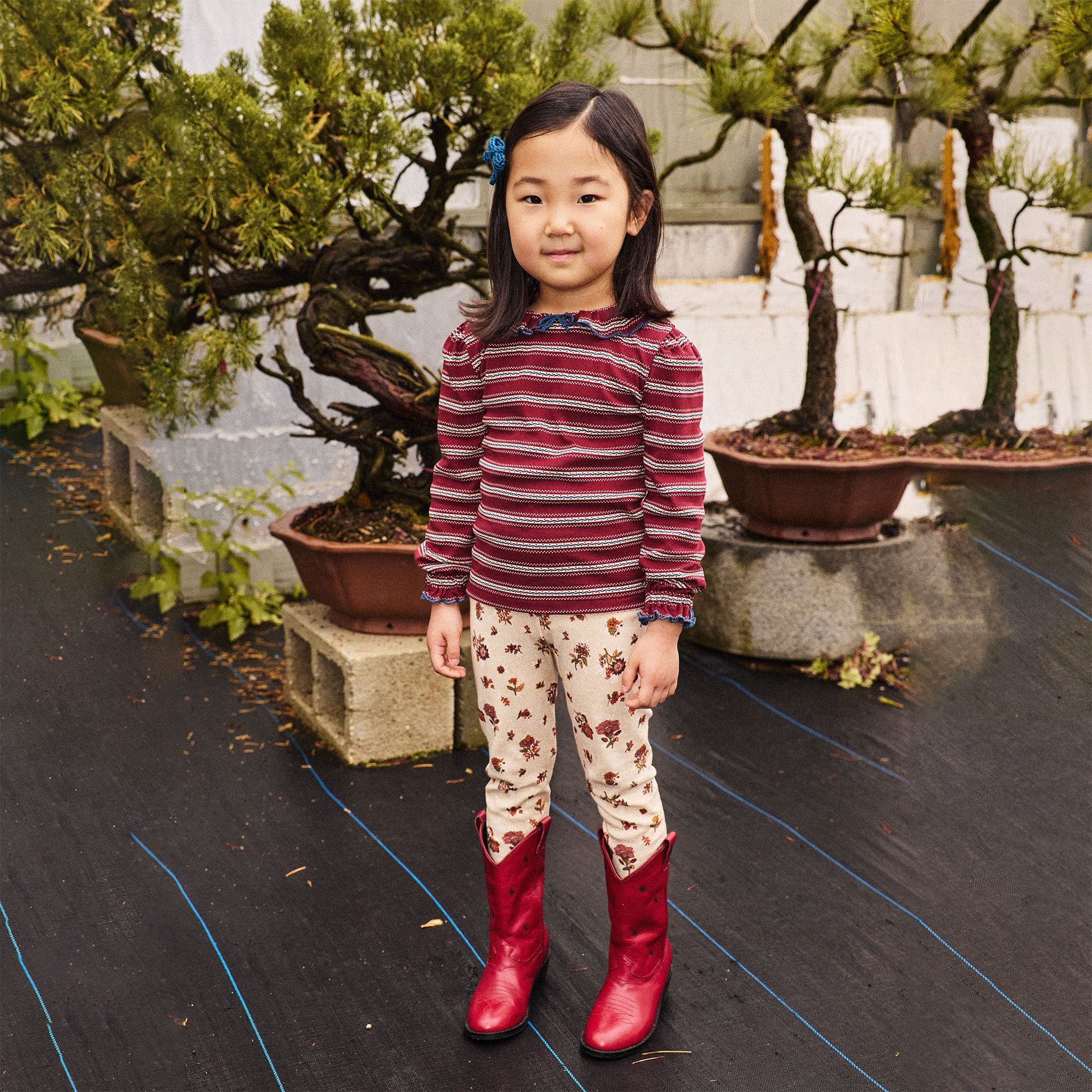 Misha & Puff-Girls Pattie Top Cambridge Sgraffito
