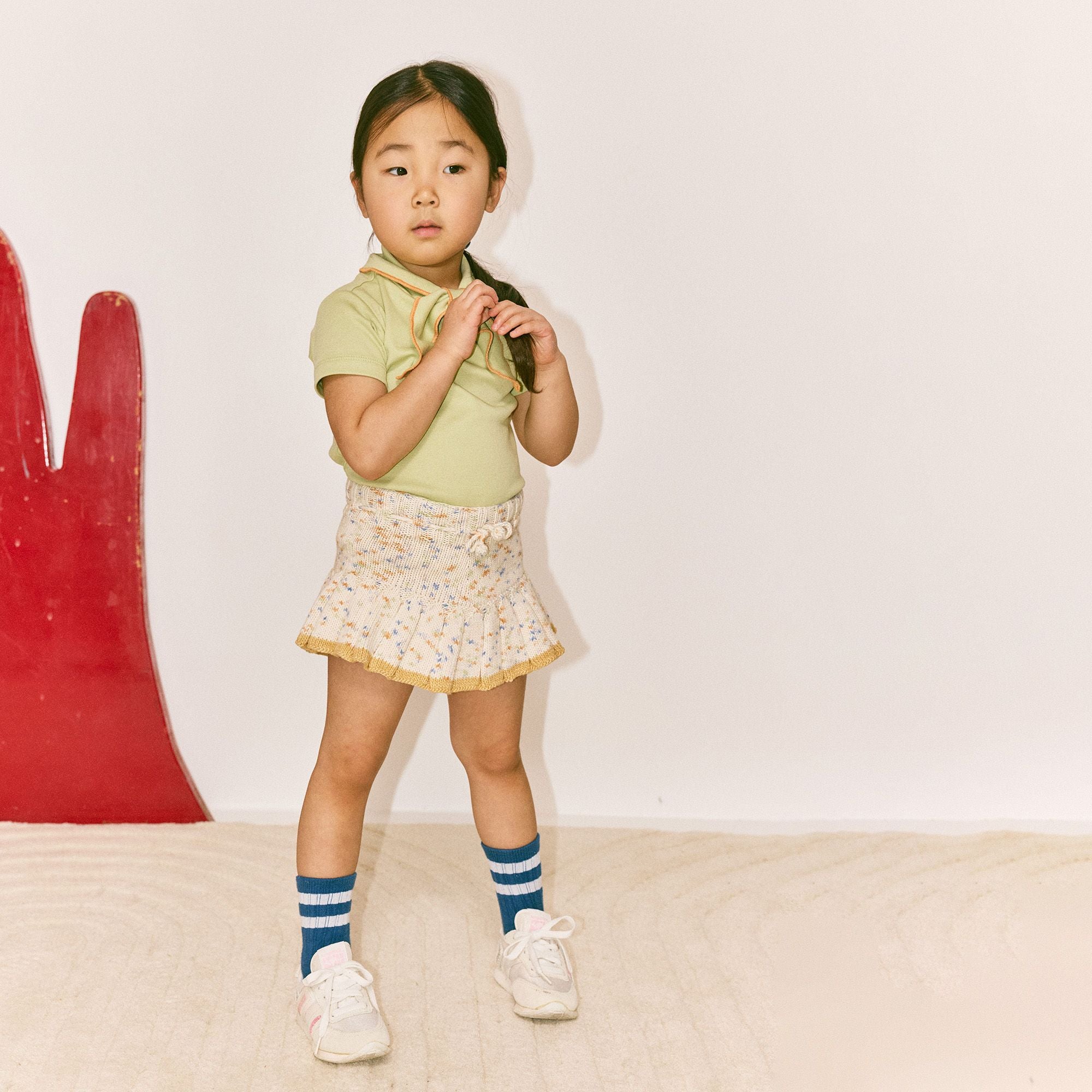 Misha & Puff-Girls Skating Pond Skirt Seashore Confetti