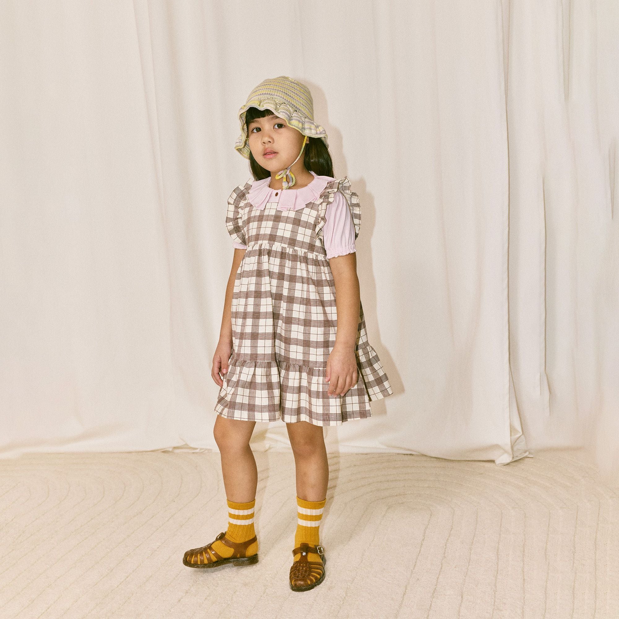 Misha & Puff-Girls Ruffle Sleeve Dress Cola Piazza