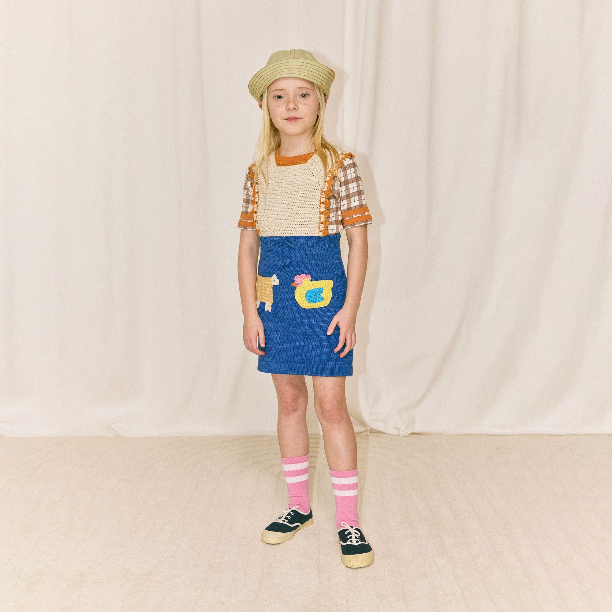 Misha & Puff-Farm Topanga Pinafore Blue Ribbon