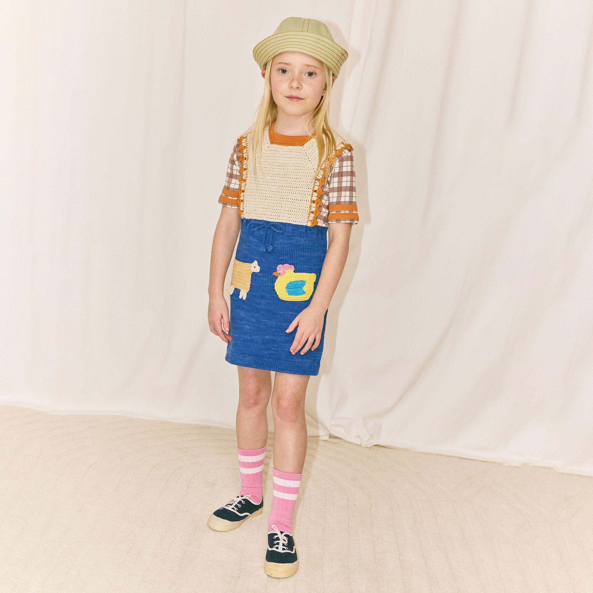 Misha & Puff-Farm Topanga Pinafore Blue Ribbon