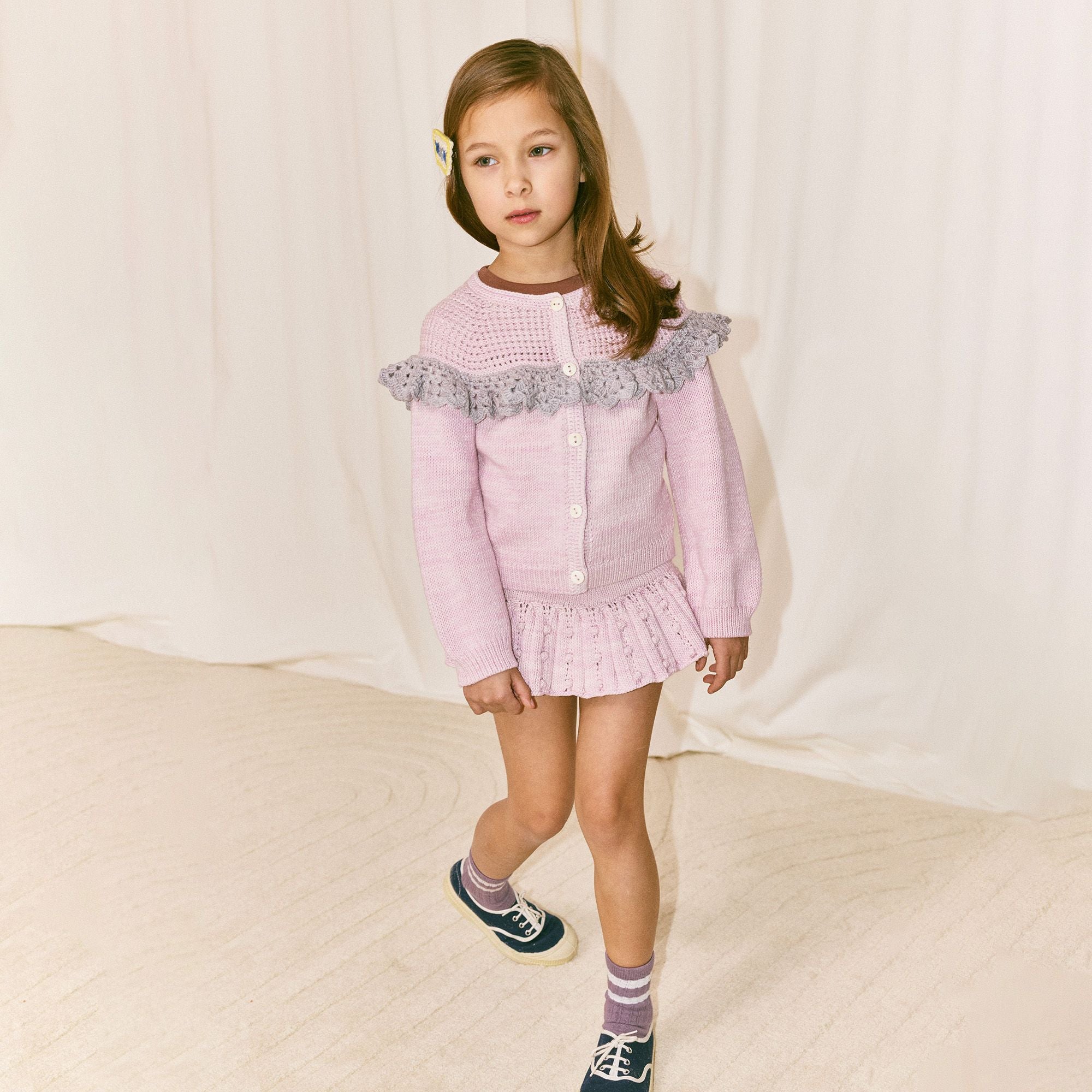 Misha & Puff-Girls Crochet Joya Cardigan Aura
