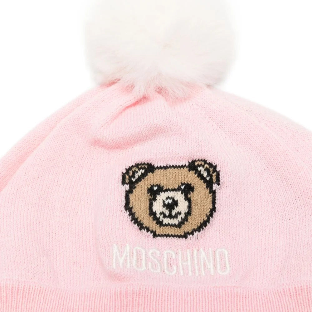 Moschino-Baby Hat W Pom Pom Sgr Rose