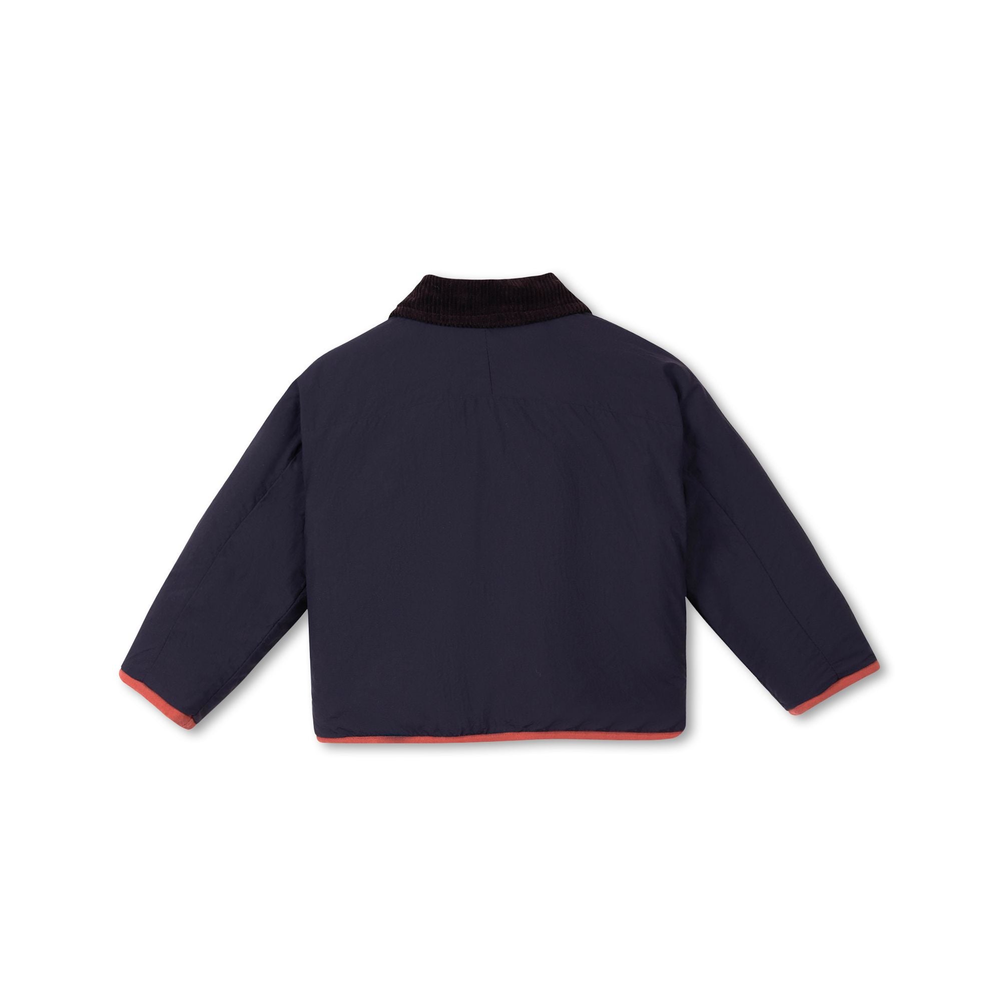 Wynken-Baby Mini Reversible Jacket Navy Rusty Bear