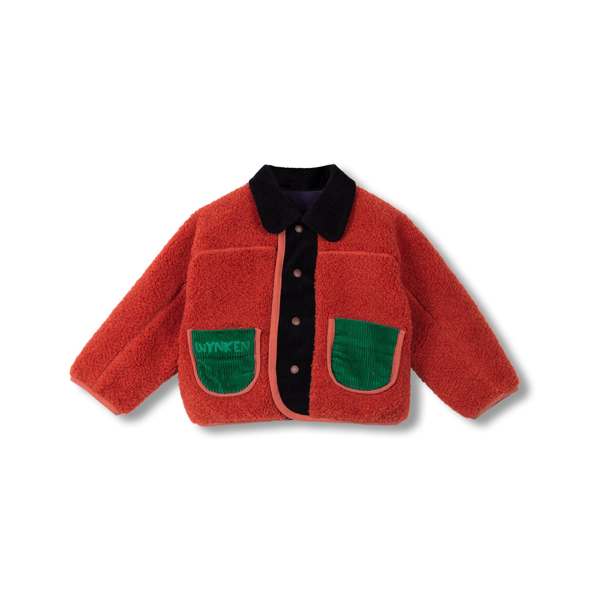 Wynken-Baby Mini Reversible Jacket Navy Rusty Bear