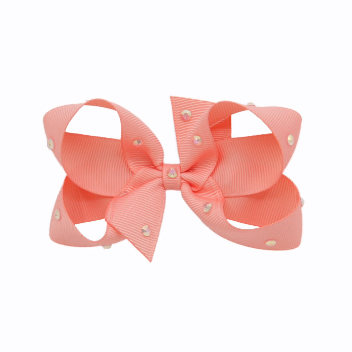 Olilia-Medium Classic Bow-Light Coral