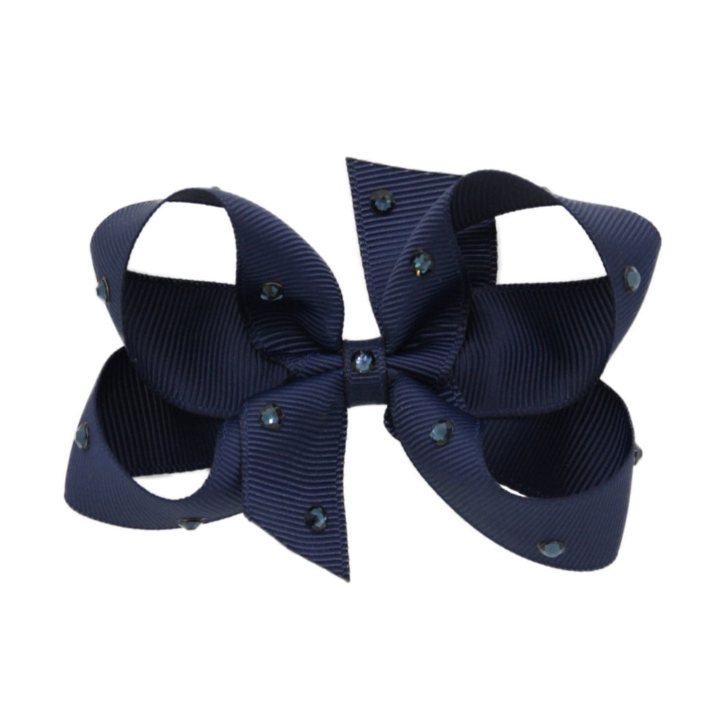 Olilia-Medium Classic Bow-Navy