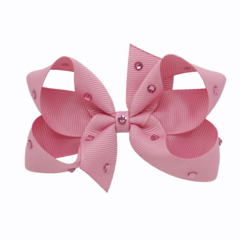 Olilia-Medium Classic Bow-Wild Rose