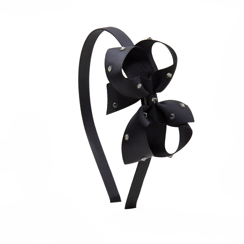 Olilia-Medium Classic Hard Headband-Black