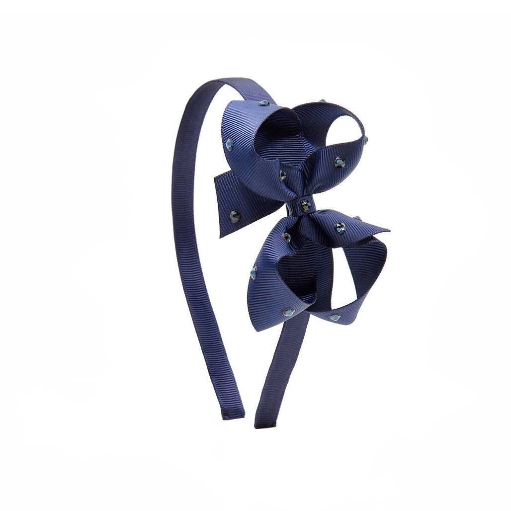 Olilia-Medium Classic Hard Headband-Navy