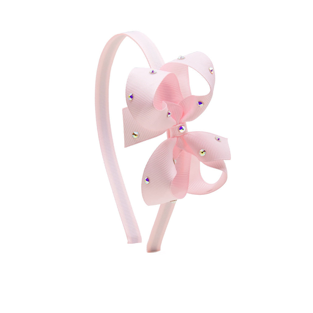 Olilia-Medium Classic Hard Headband-Powder Pink