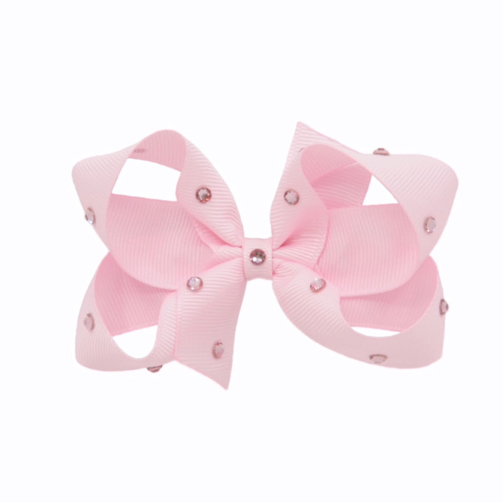 Olilia-Medium Classic Bow-Pearl Pink