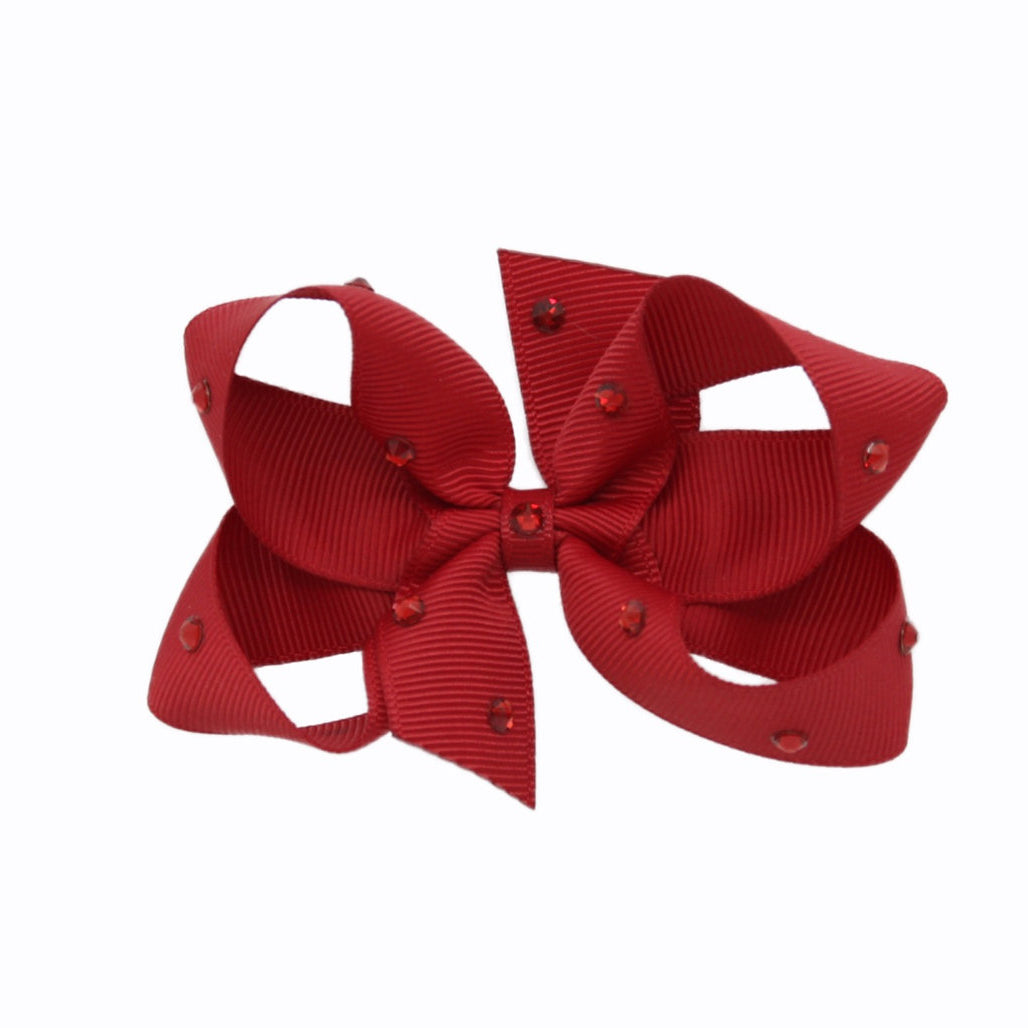 Olilia-Medium Classic Bow-Scarlet