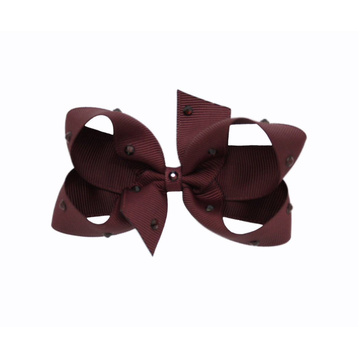 Olilia-Medium Classic Bow-Burgundy