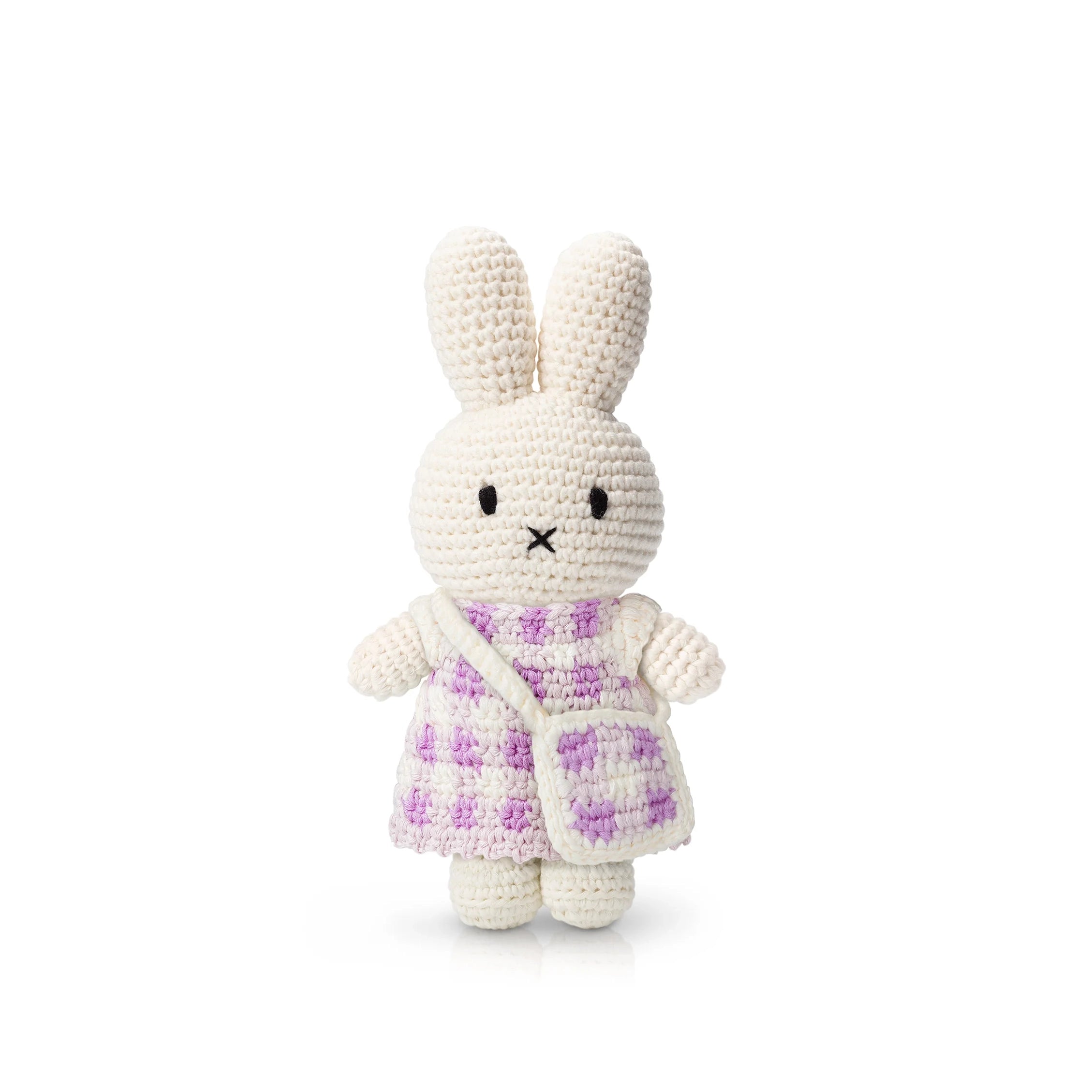 Miffy-Miffy in her Gingham Dress with Bag Pastel Lilac