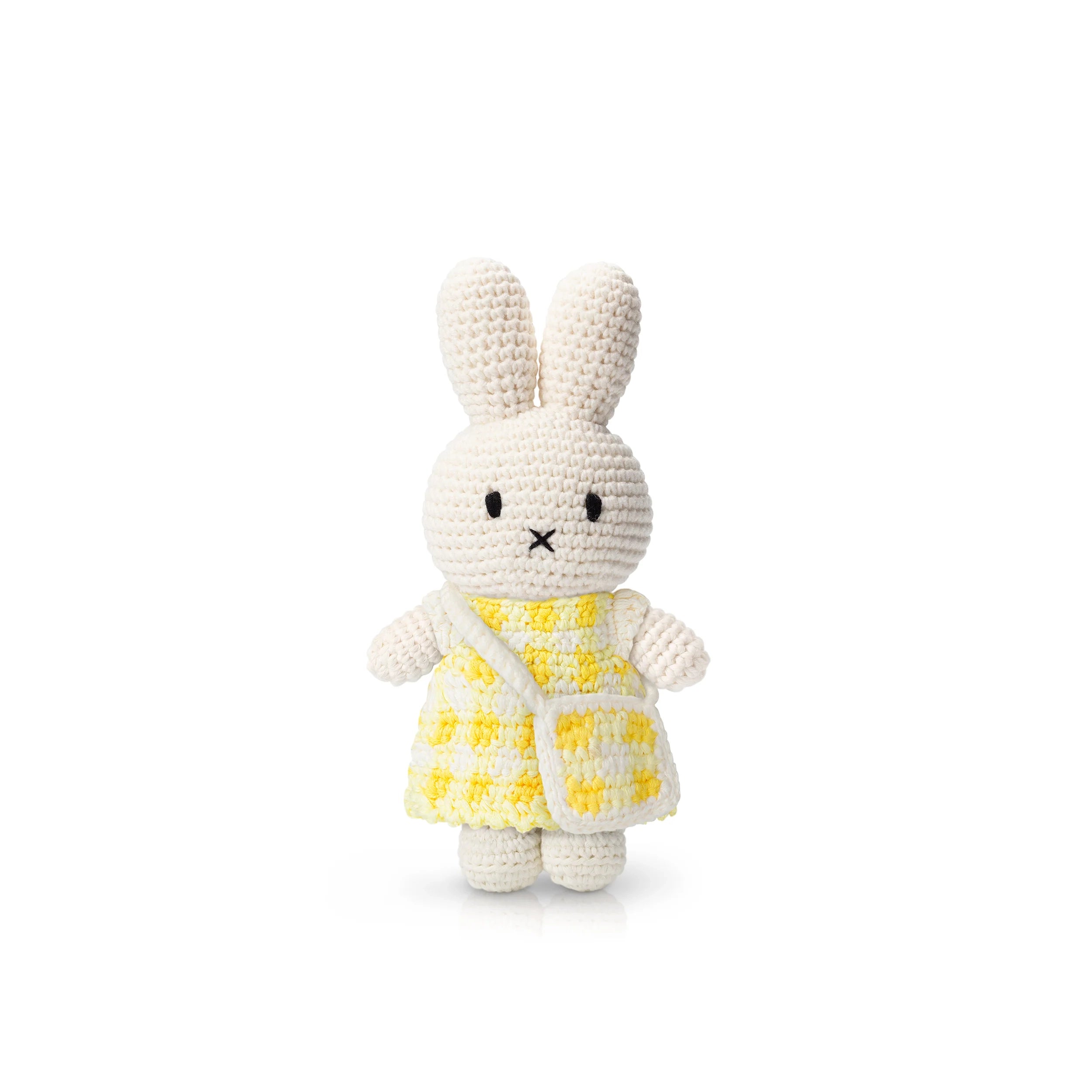 Miffy-Miffy in her Gingham Dress with Bag Pastel Yellow
