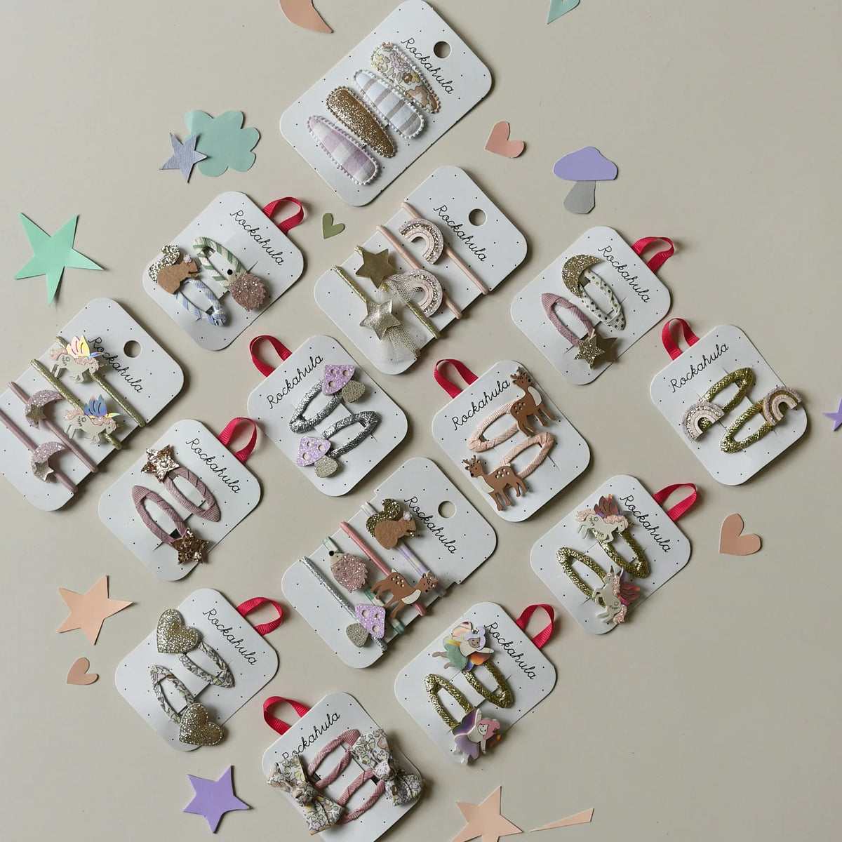 Rockahula Kids-Fairytale Floral Heart Clips