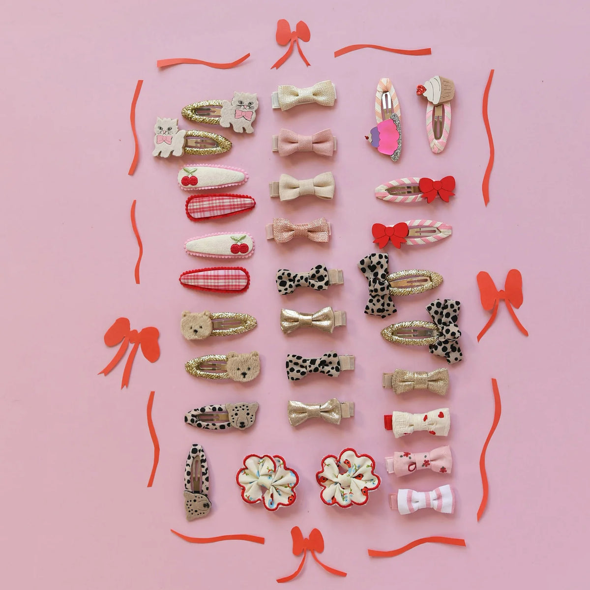 Rockahula Kids-Cherry Dreams Fabric Clip set