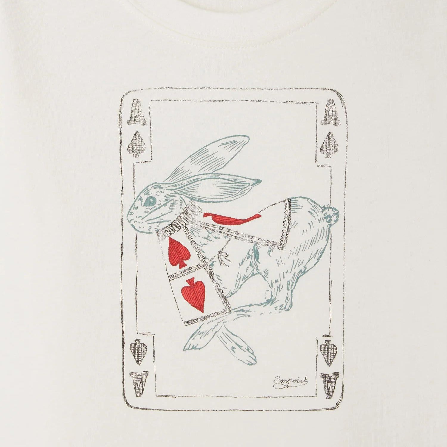 Bonpoint-Tadda Organic Cotton Christmas Bunny Print T-Shirt