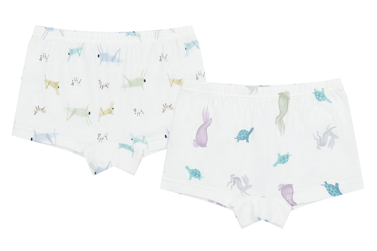 Bamboo Girls Boys Short Underwear (2 Pack) - The Hare & The Ant