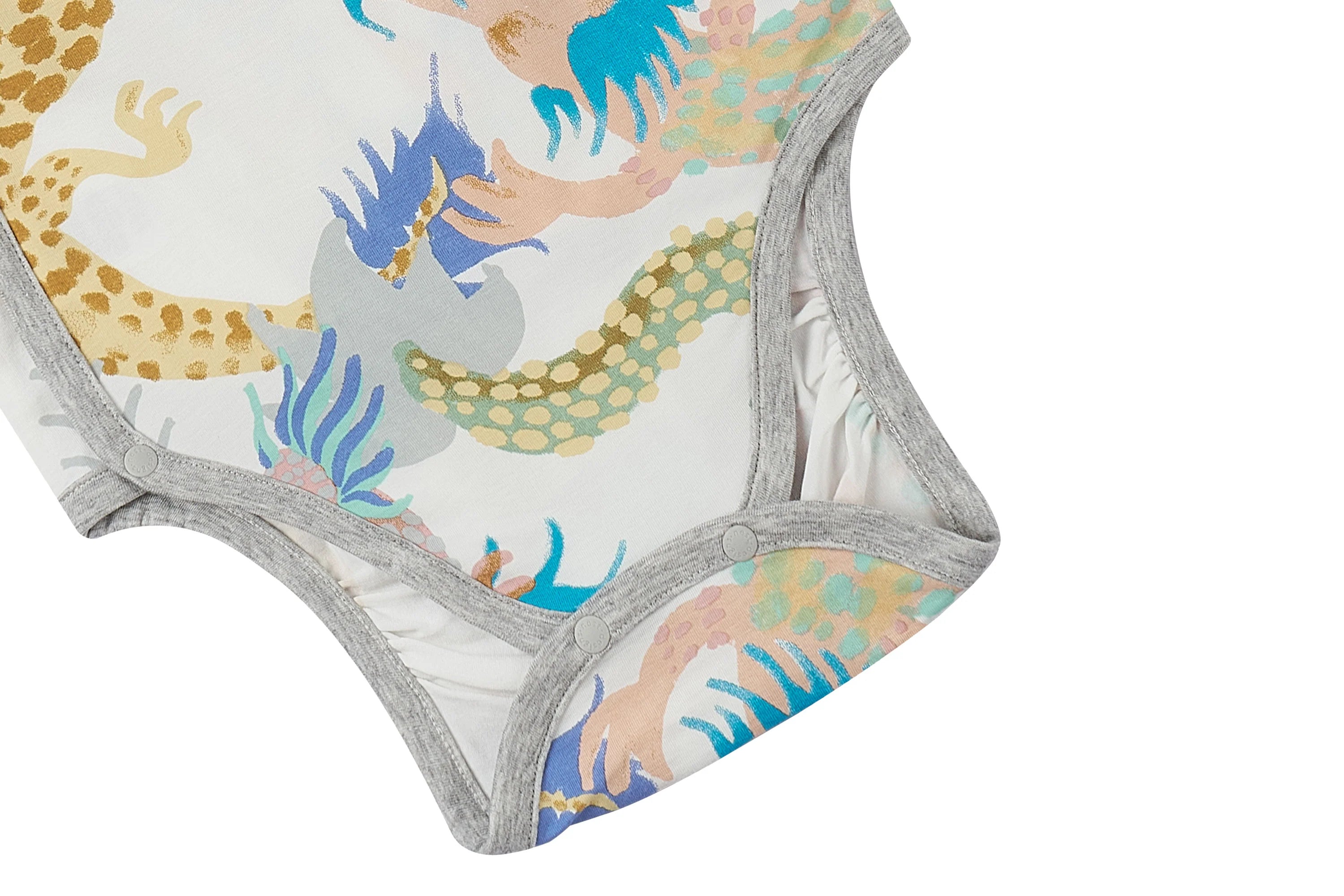 Long Sleeve Kimono Onesie (Avocado Bamboo) - Dragon Dance