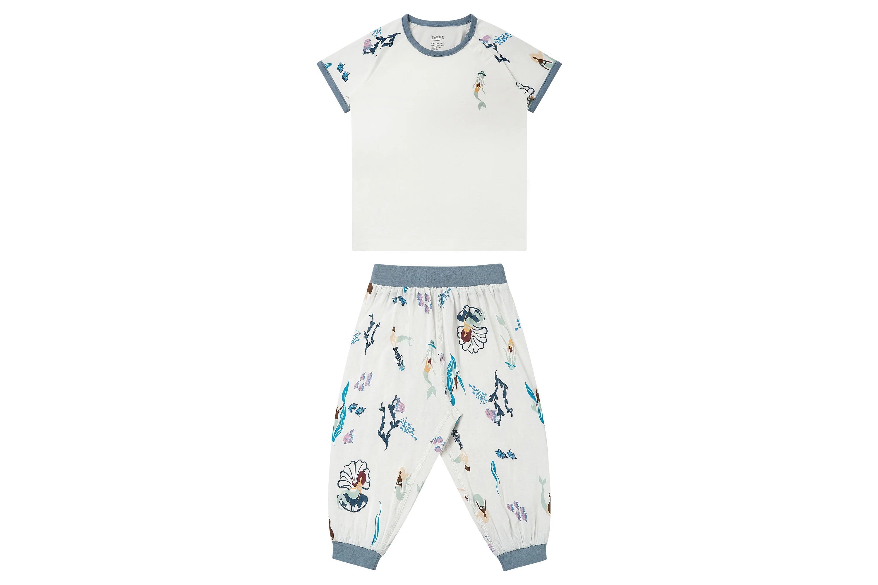 Short Sleeve Capri Shorts Play Set (Avocado Bamboo) - Splish Splash