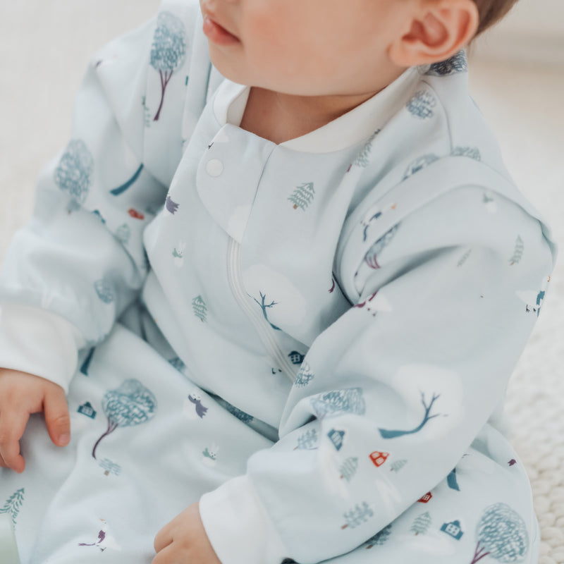 Nest Designs-1.0 TOG Removable Sleeve Sleep Bag Snowy Snuggles