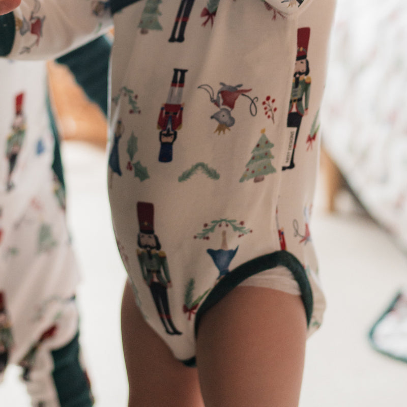 Nest Designs-Long Sleeve Kimono Onesie Nutcracker