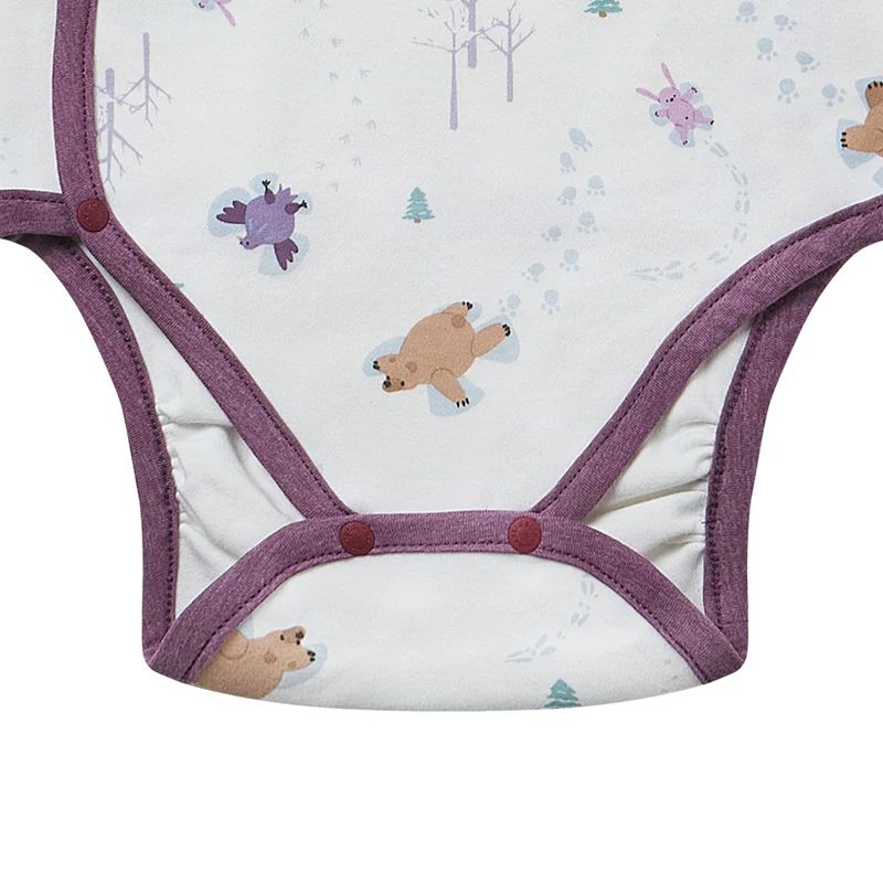 Nest Designs-Long Sleeve Kimono Onesie Snow Angels
