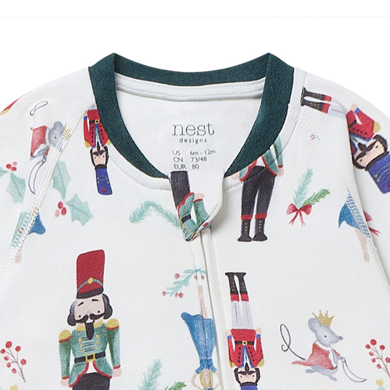 Nest Designs-Long Sleeve Footed Sleeper Nutcracker