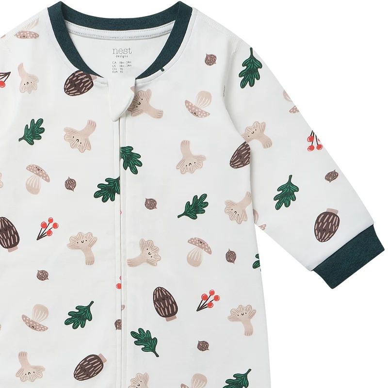 Nest Designs-Long Sleeve Romper Forest Forage