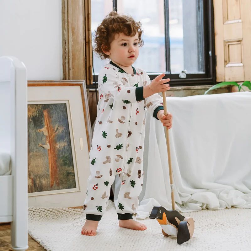 Nest Designs-Long Sleeve Romper Forest Forage