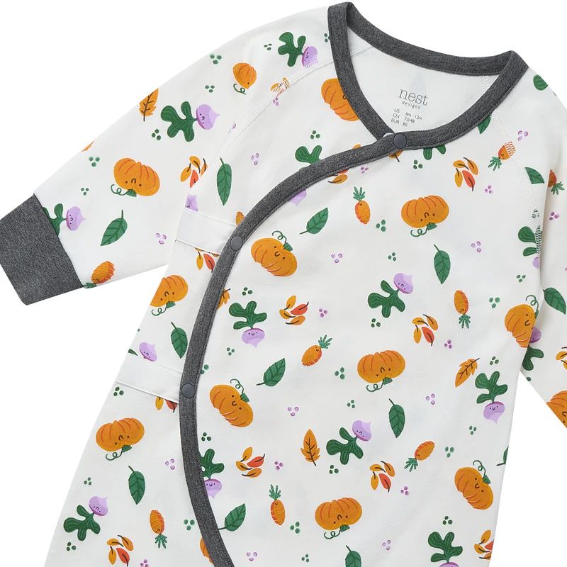 Nest Designs-Long Sleeve Kimono Romper Squish Squash