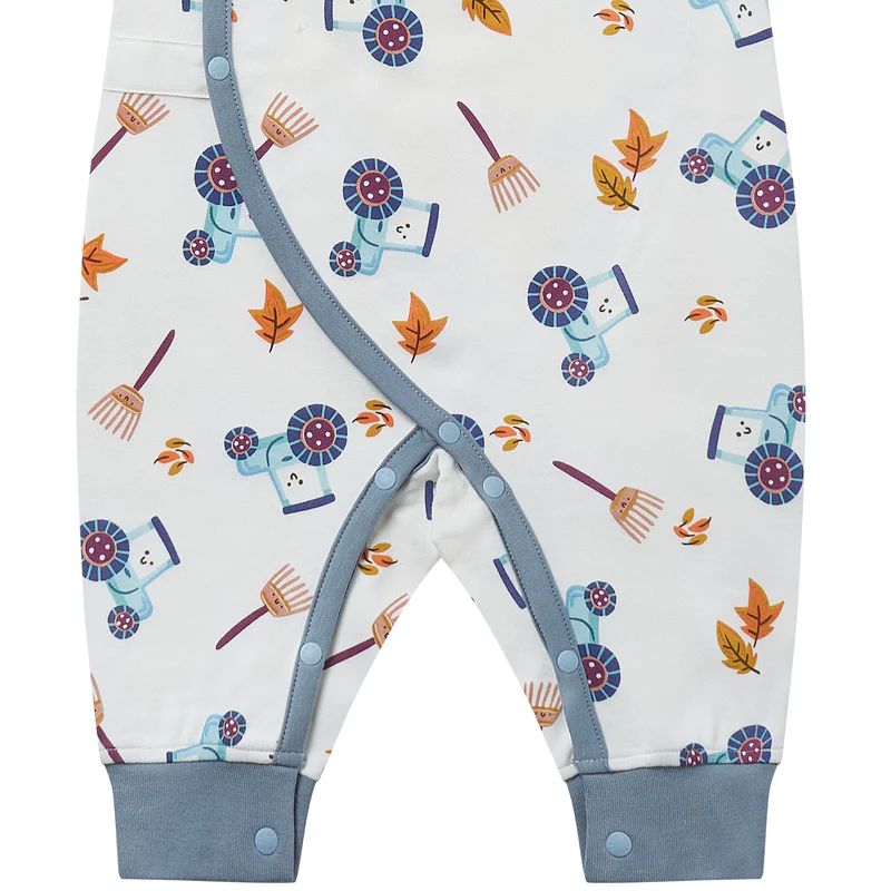 Nest Designs-Long Sleeve Kimono Romper On The Farm