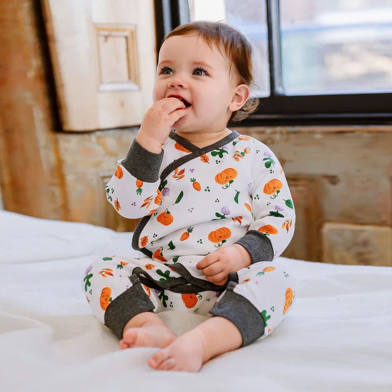 Nest Designs-Long Sleeve Kimono Romper Squish Squash
