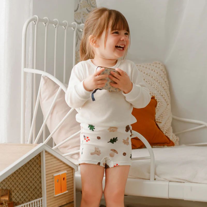Nest Designs-Girls Boy Short Underwear (2 Pack) Fall Magic