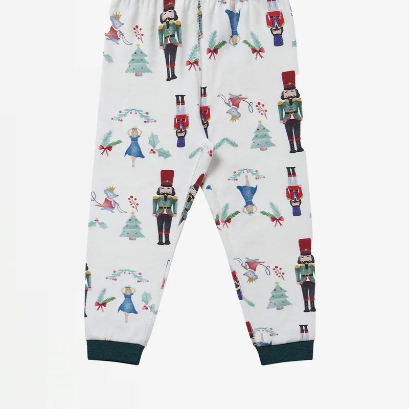 Nest Designs-Organic Cotton Long Sleeve Two-Piece PJ Set Nutcracker