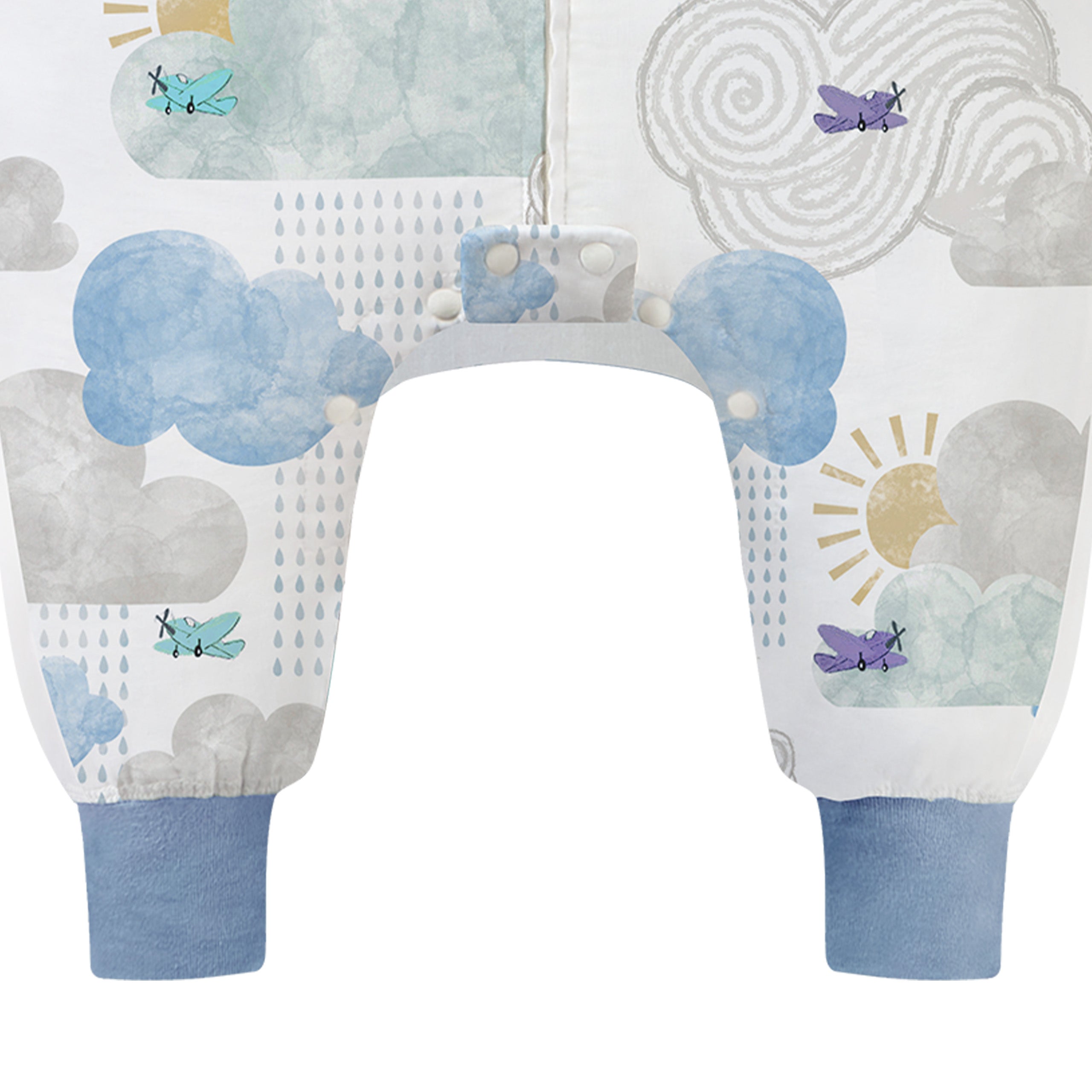 Nest Designs-0.6 TOG Long Sleeve Footed Sleep Bag Fluffy Puffs