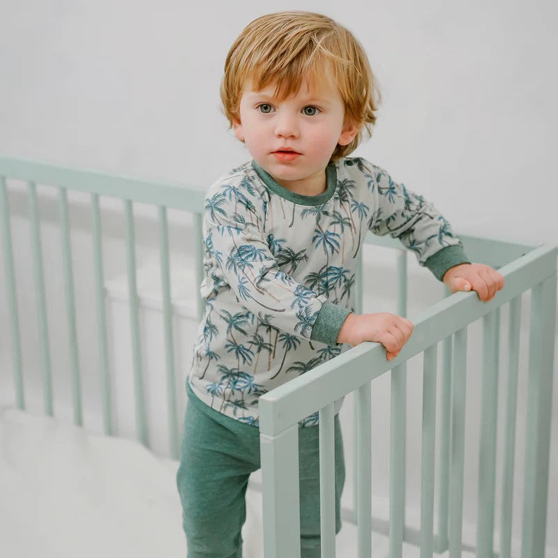 Nest Designs-Two-Piece Long Sleeve PJ Set (Bamboo Jersey) - Coco Beach