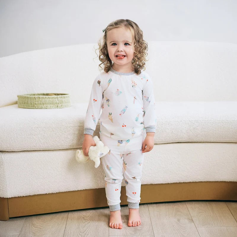 Nest Designs-Two-Piece Long Sleeve PJ Set(2 Pack) - Ice Cream Summer