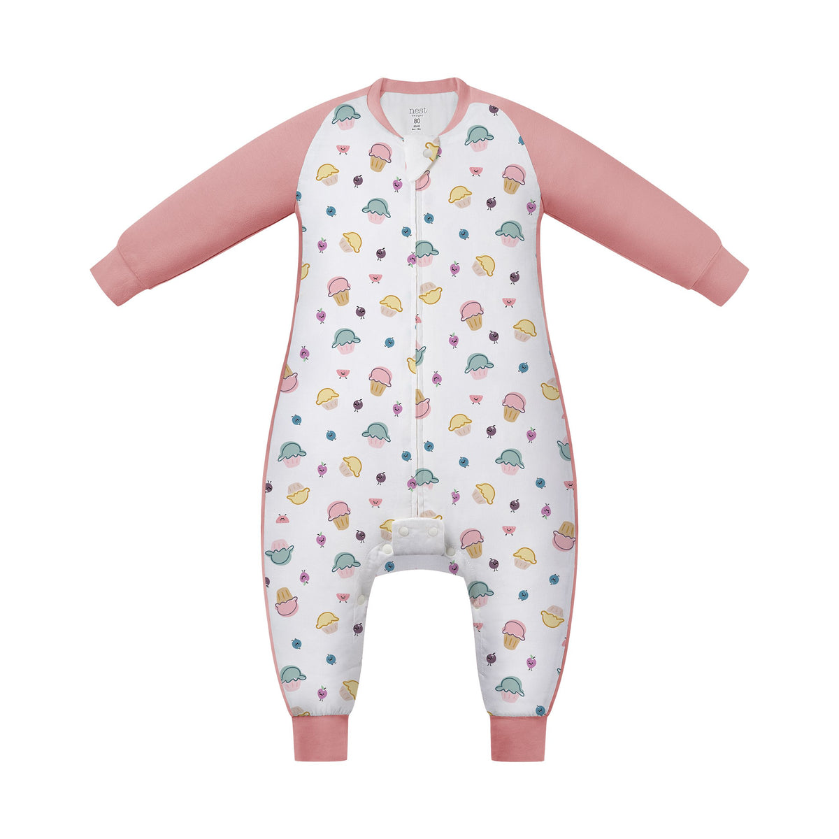 Nest Designs-1.0 TOG Long Raglan Sleeve Footed Sleep Bag Muffin Man
