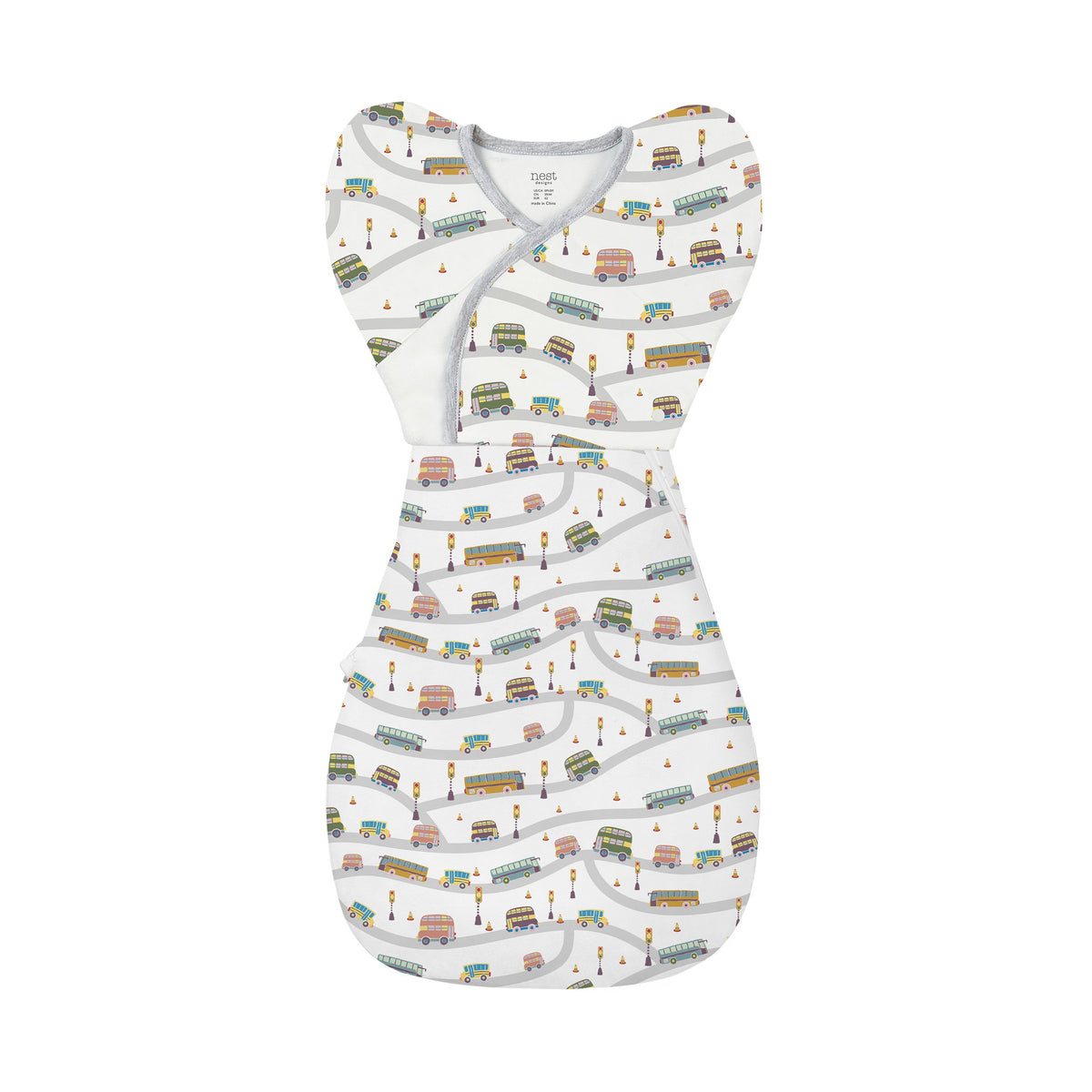 Nest Designs-0.5 TOG Startle Stop Sleep Bag Set (WITH WINGS 1.0) Wheels On The Bus