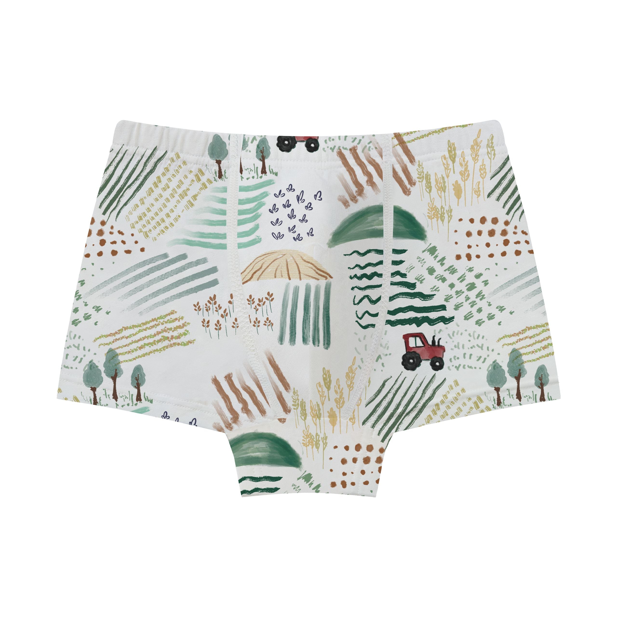 Nest Designs-Boys Boxer Briefs Underwear (4 Pack) Wheels On The Bus