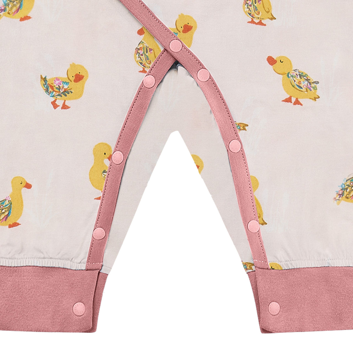 Nest Designs-Long Sleeve Kimono Romper Five Little Ducks