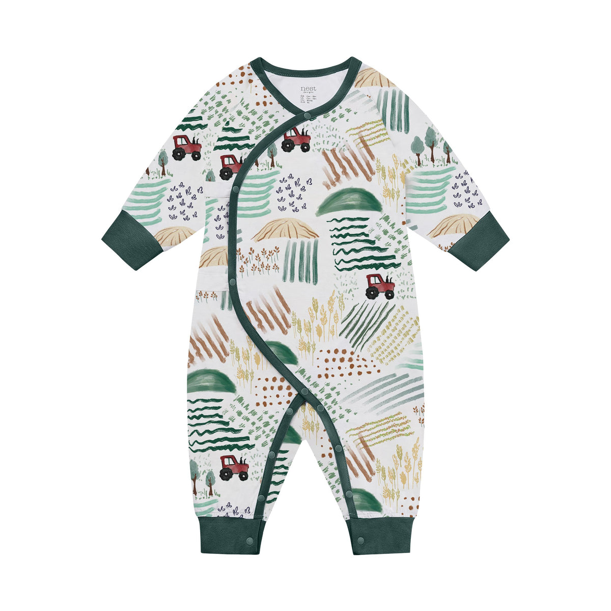 Nest Designs-Long Sleeve Romper Farmer Dell