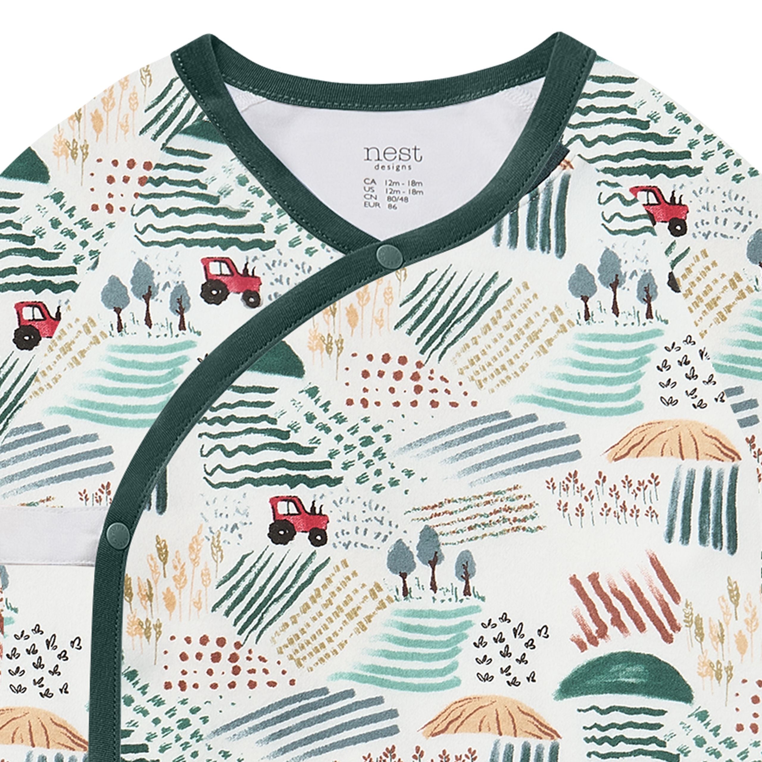 Nest Designs-Long Sleeve Romper Farmer Dell