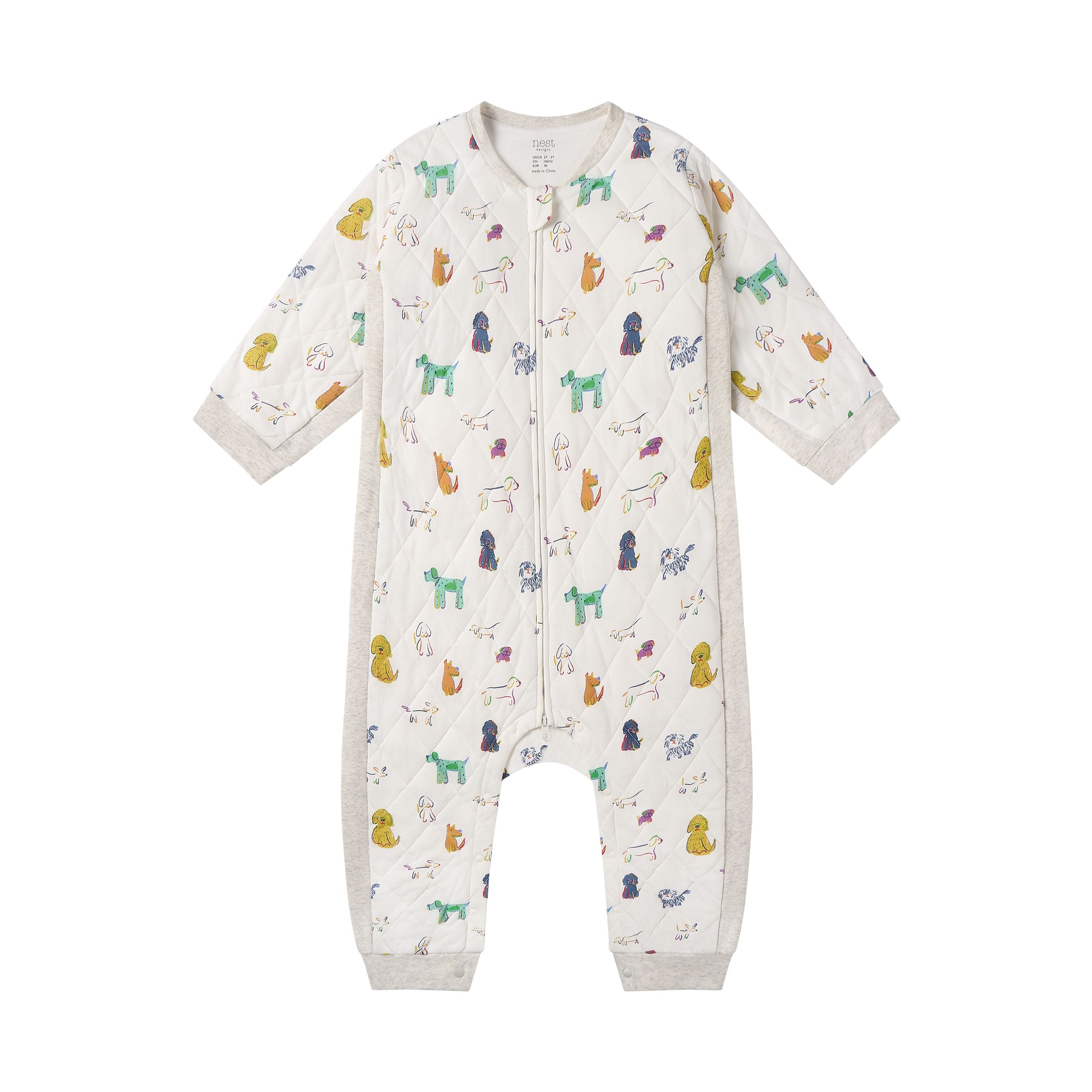 Nest Designs-Quilted Long Sleeve Romper Bingo